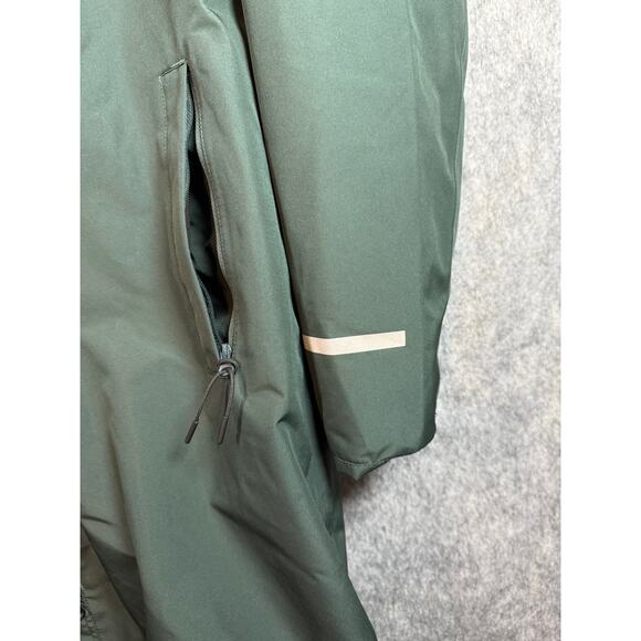 Helly Hansen Women Green Long Aspire Rain Jacket XL Waterproof Vented Reflective - Picture 4 of 13
